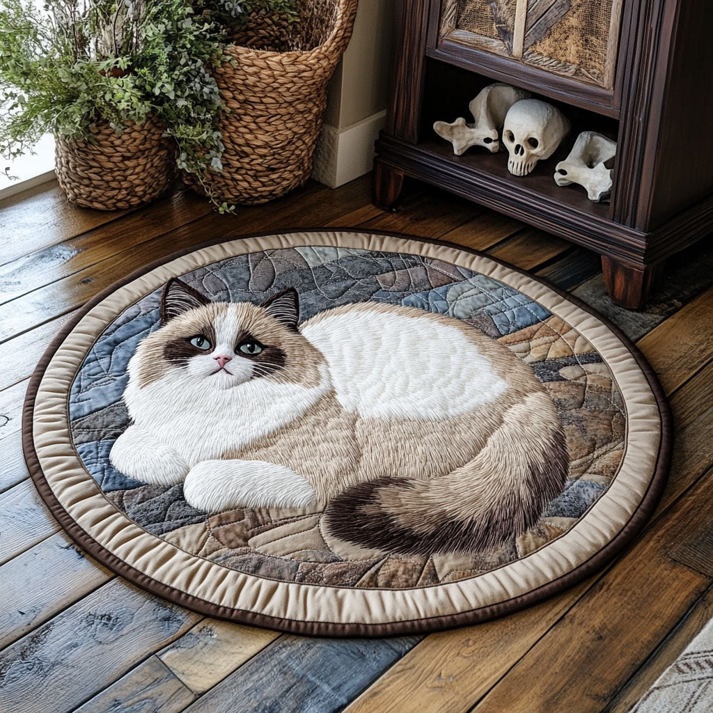Cute Ragdoll CP2004168CL Quilted Round Mat