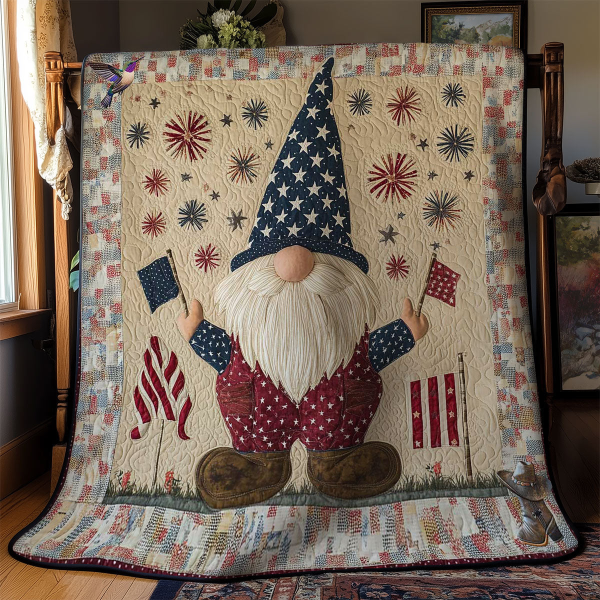 Flag Bearer Gnome WN2811010CL Quilt