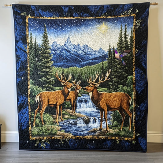 Deer in River WX1610010CL Quilt