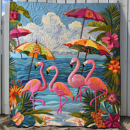 Summer Beach Flamingo WJ1008035CL Quilt