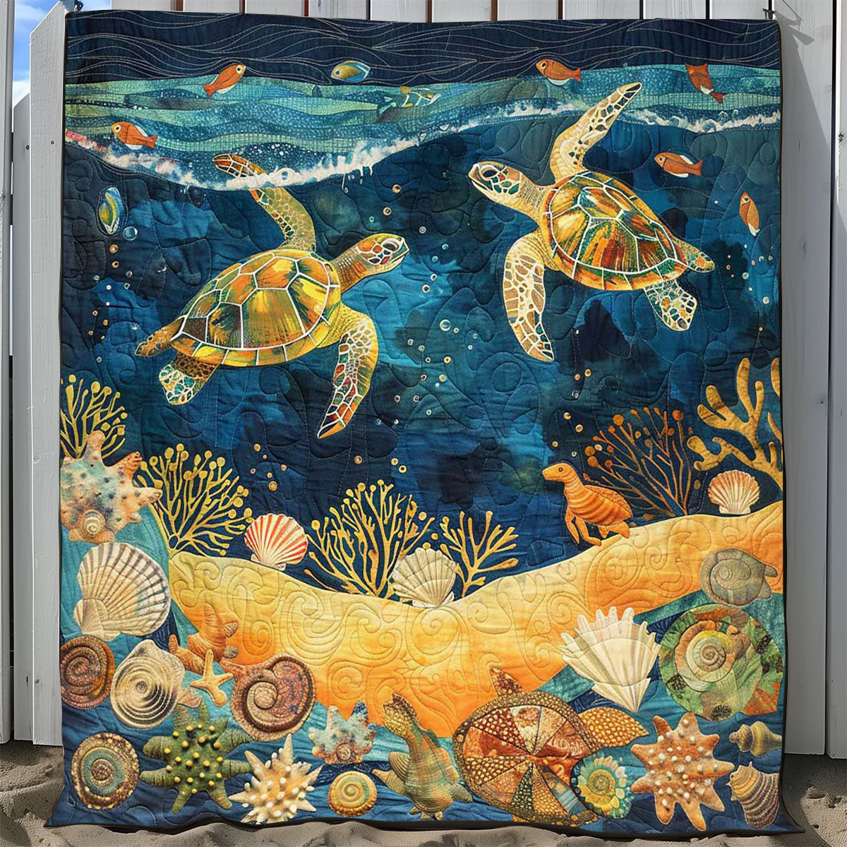 Turtle Under The Sea WJ0908034CL Quilt