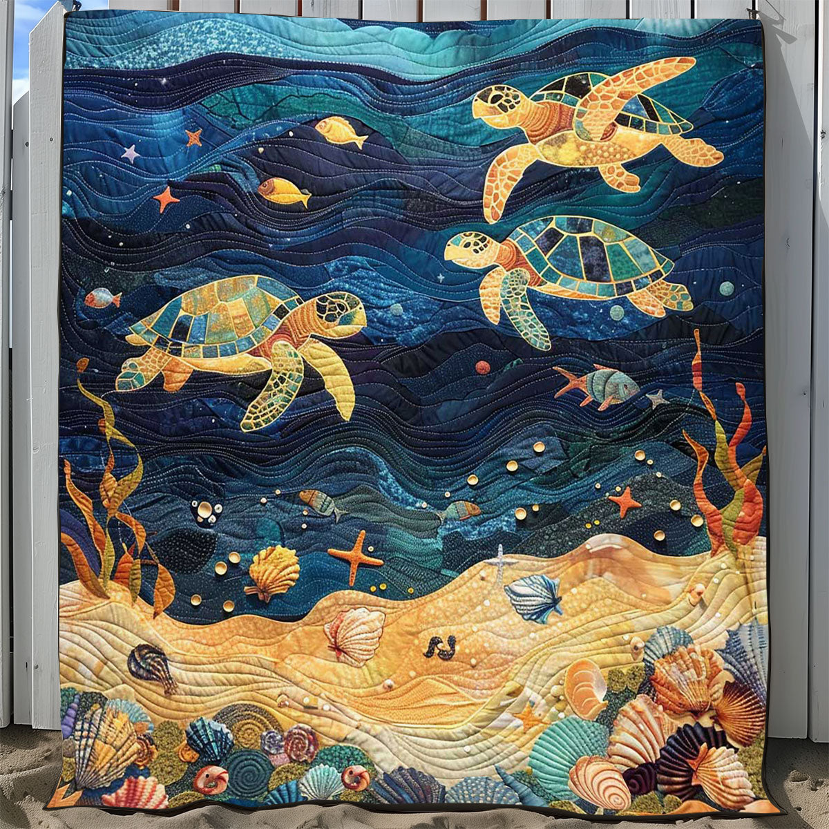 Turtle Under The Sea WJ1308022CL Quilt