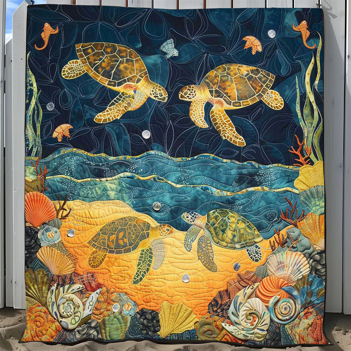 Turtle Under The Sea WJ1508022CL Quilt