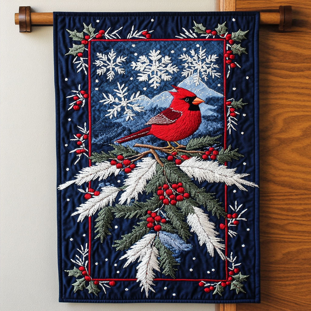 Christmas Cardinal WJ2311050CL Quilted Table Runner