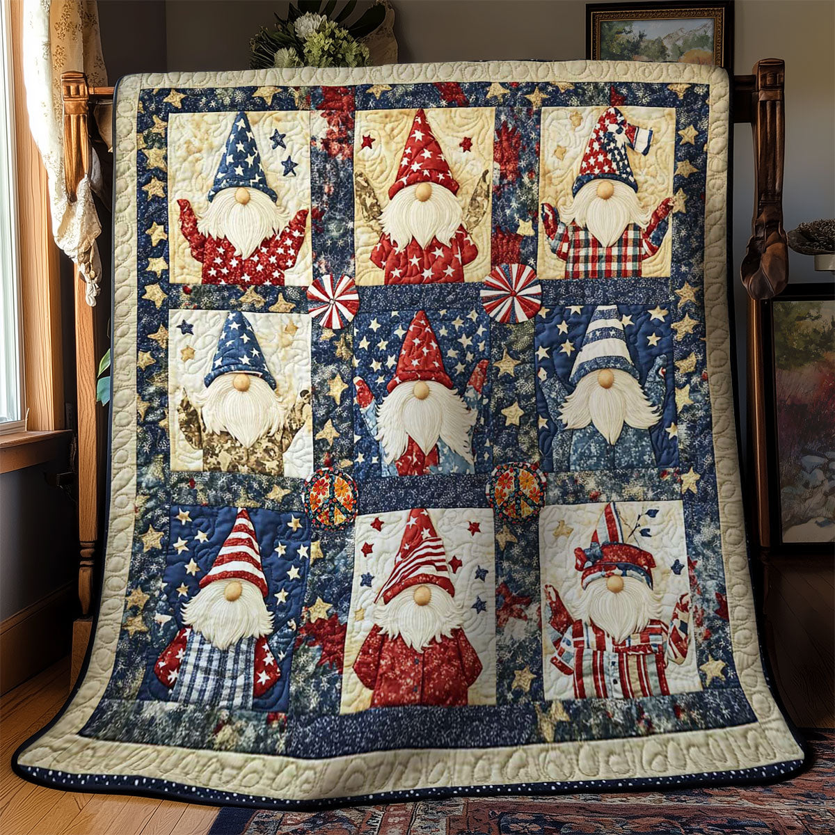 Liberty Flag Gnome WN2811018CL Quilt