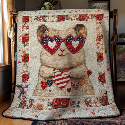 Hamster And Hearts WN0412026CL Quilt