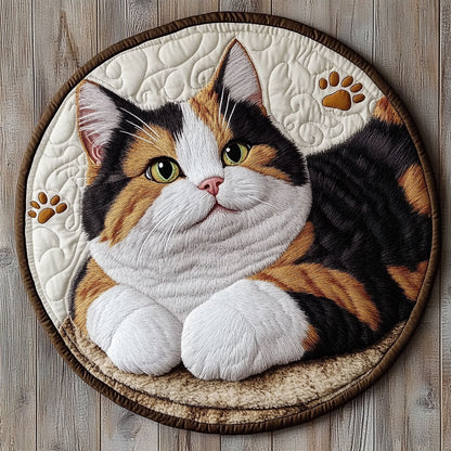 Tricolor Playful CP2304010CL Quilted Round Mat