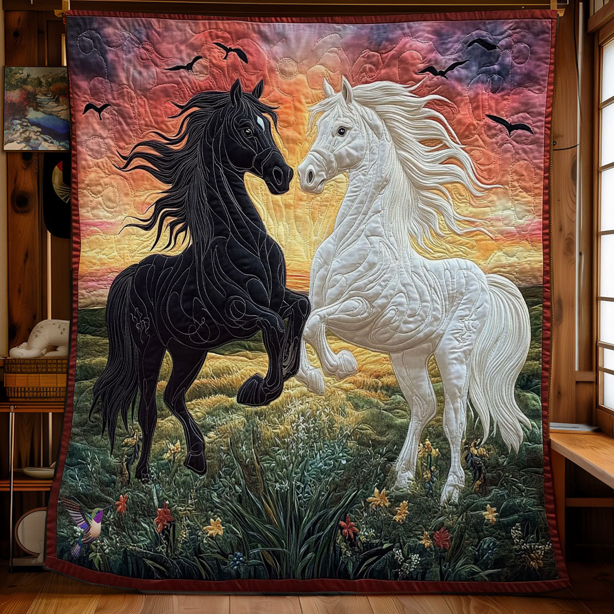 Couple Horse WY0512003CL Quilt