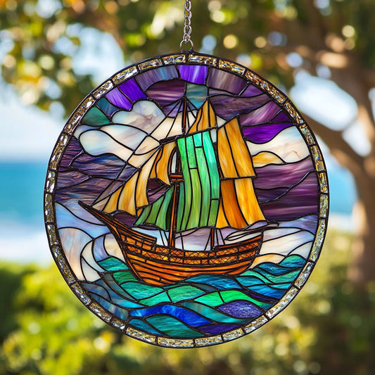 Majestic Sailboat WY2801039CL Suncatcher