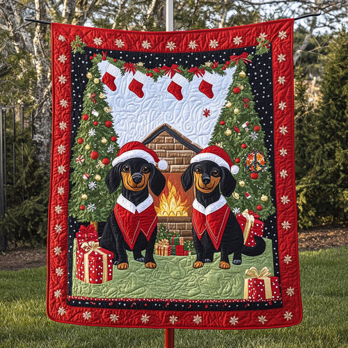 Dachshunds Christmas WT0410021CL Quilt