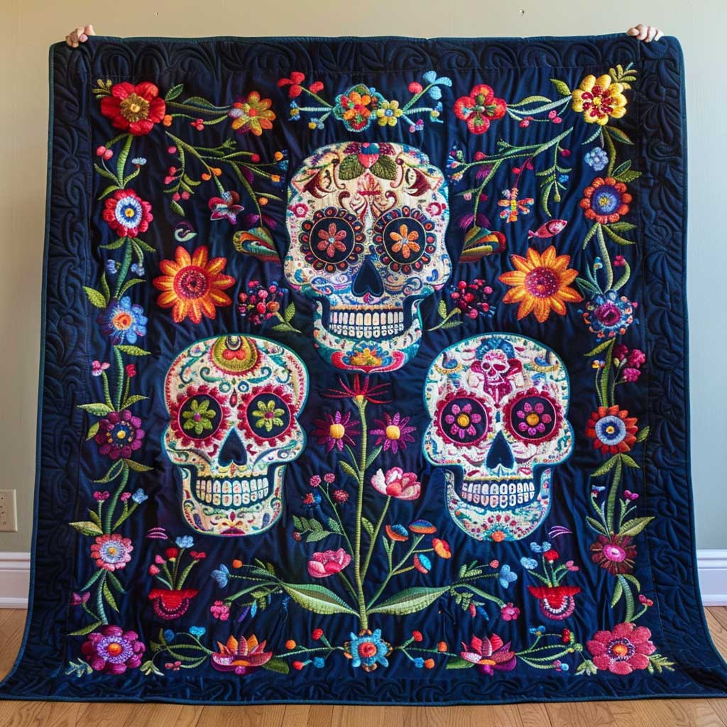 Calavera Sugar Skulls WJ1309028CL Quilt