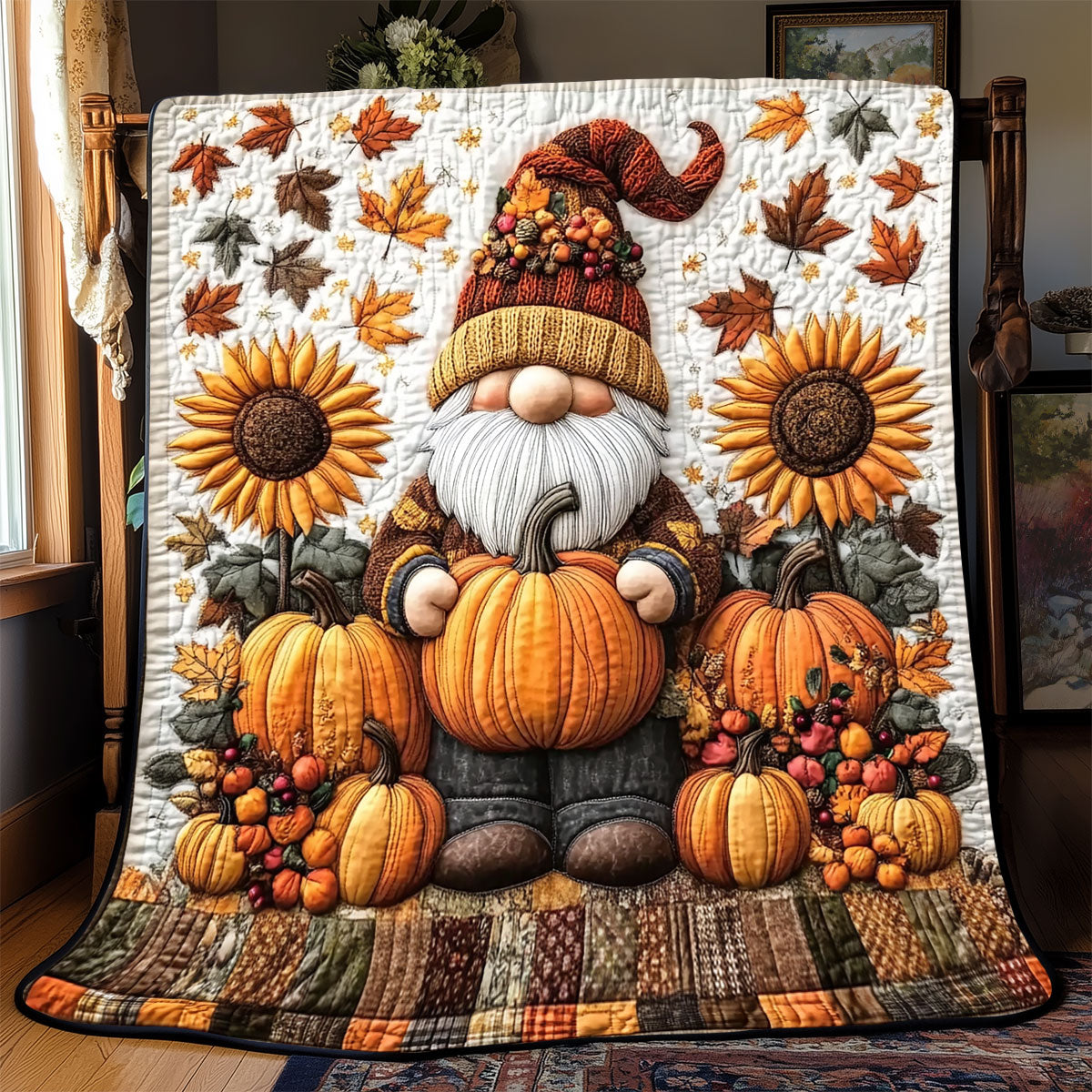 Gnome Pumpkin WX0302031CL Quilt