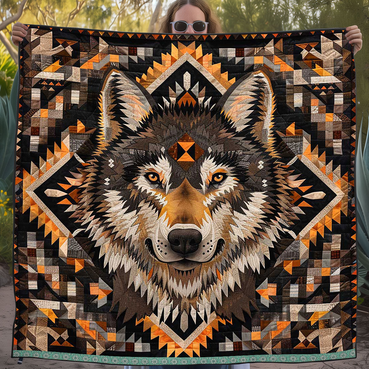 Wolf Native American WJ2009028CL Quilt