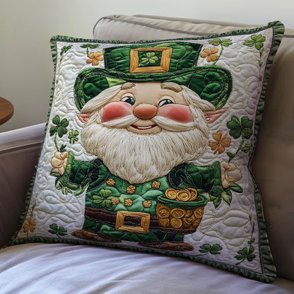 Gnome Lucky Clover WX1712081CL Quilt Pillow Case