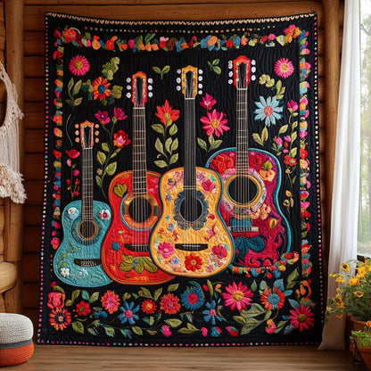 Floral Guitar CW2708082CL Quilt
