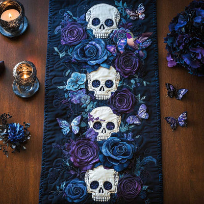 Day Of The Dead Petals And Skulls WN2910081CL Quilted Table Runner