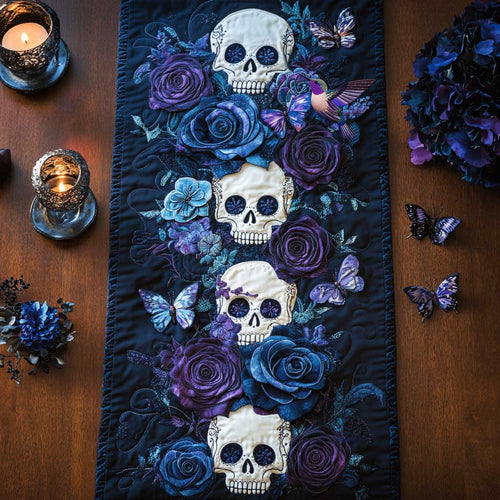 Day Of The Dead Petals And Skulls WN2910081CL Quilted Table Runner