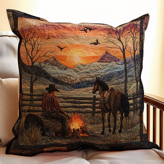 Cowboy Sunset WX3012052CL Quilt Pillow Case