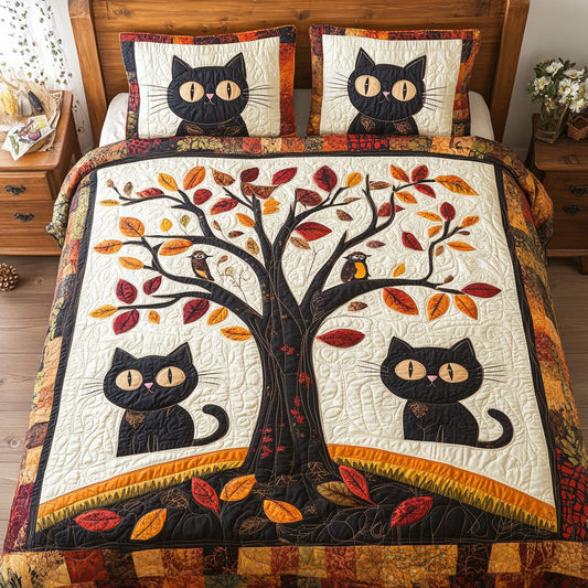Cute Cat And Tree WY0802028CL Duvet Cover Set