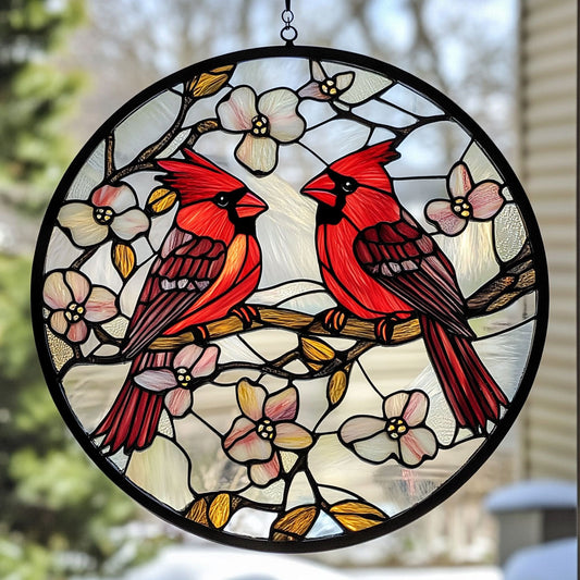 Cardinal Cherry Blooms WT0703022CL Suncatcher
