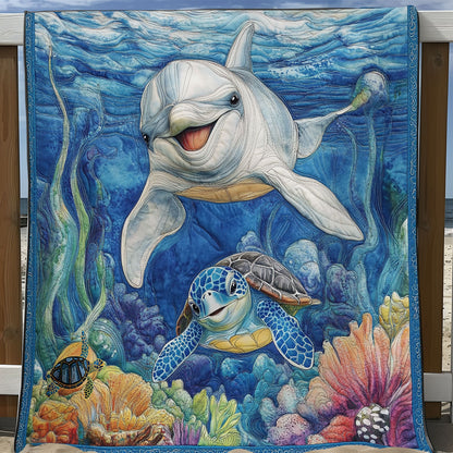 Dolphin And Turtle WY1911050CL Quilt