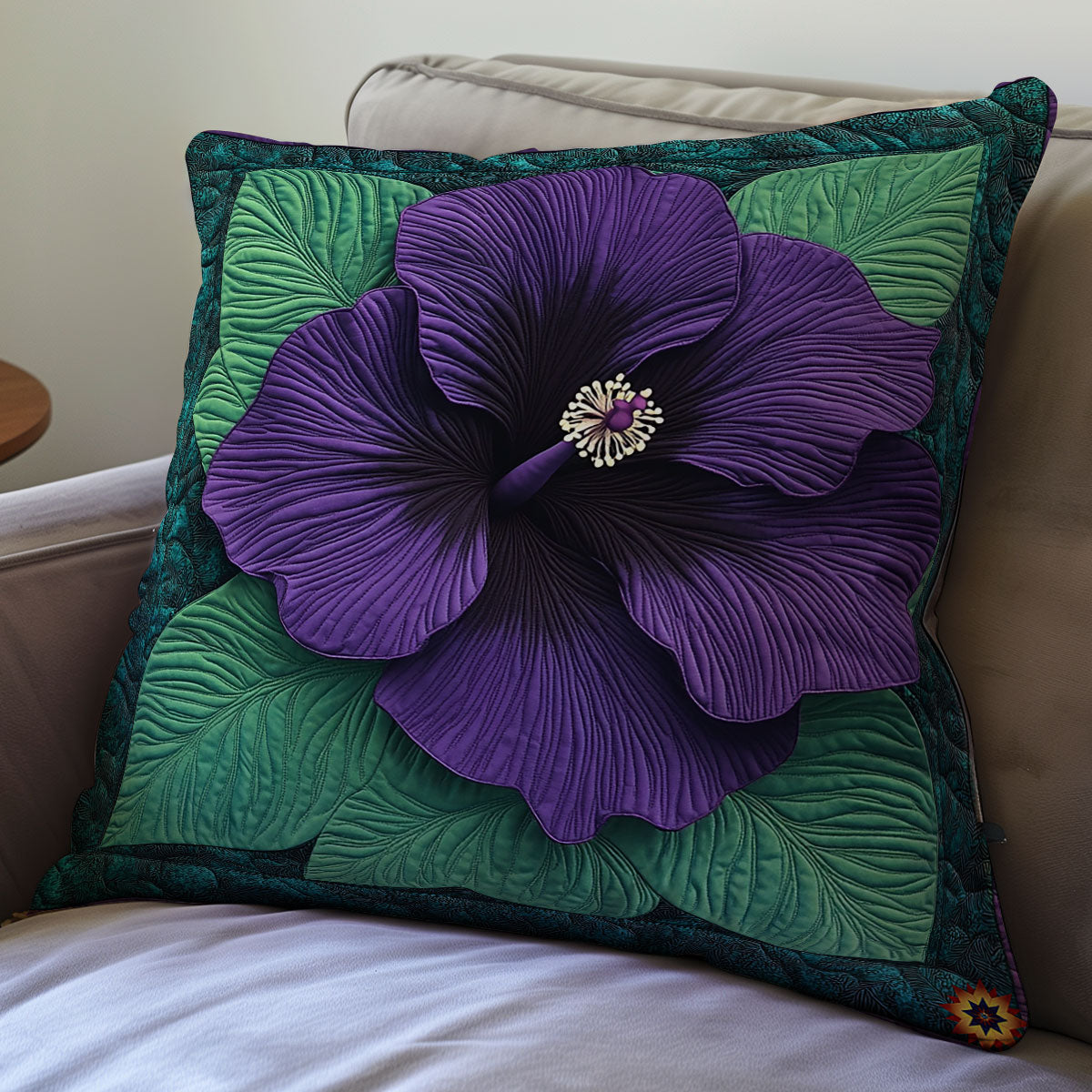 Purple Hibicus Flower Bloom WY0911049CL Quilt Pillow Case