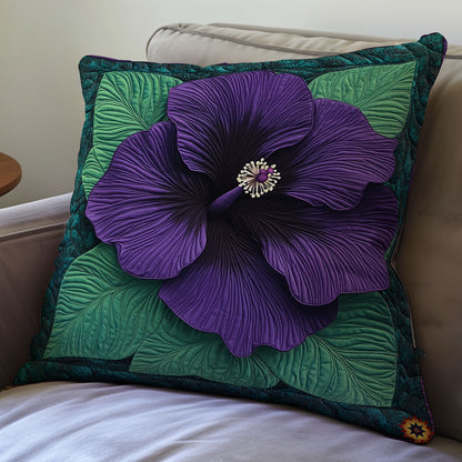 Purple Hibicus Flower Bloom WY0911049CL Quilt Pillow Case