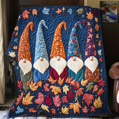 Autumn Leaves Gnomes WY1502004CL Quilt
