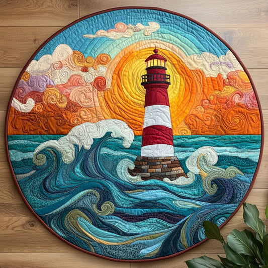 Ocean Lighthouse CW2905570CL Quilted Round Mat