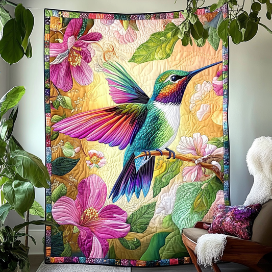 Hummingbird Paradise Petals WN2509012CL Quilt