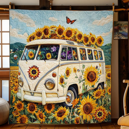 Van Sunflower WY2211023CL Quilt