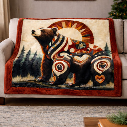 Native Bear KL2401007CL Faux Fur Throw Blanket