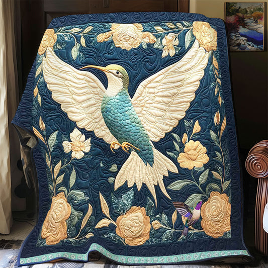 Majestic Teal Hummingbird WP 1211047CL Quilt