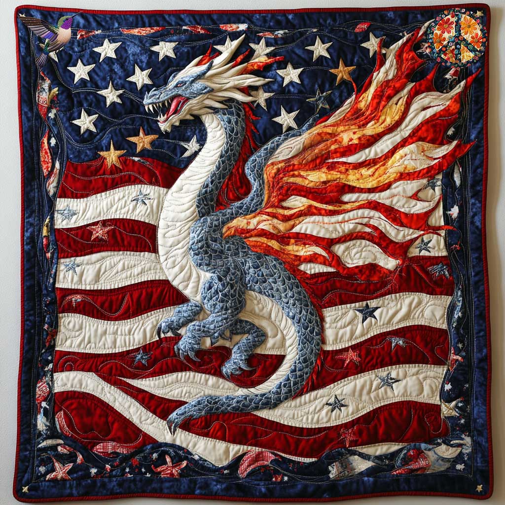 Patriotic Dragon WN0612039CL Quilt