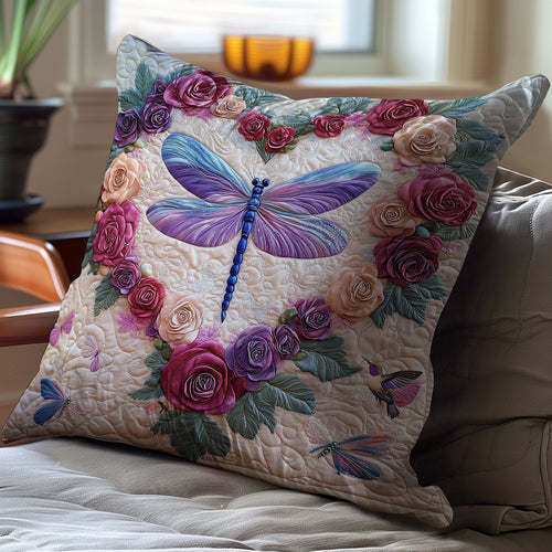 Flower Heart Dragonfly WY1612066CL Quilt Pillow Case