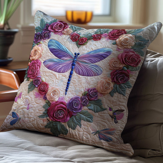Flower Heart Dragonfly WY1612066CL Quilt Pillow Case