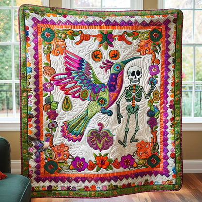 Skeleton Hummingbird Love WN2110033CL Quilt