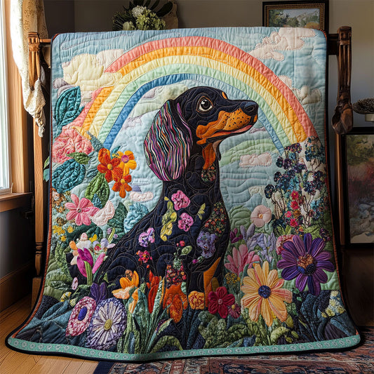 Dachshund Rainbow WT0703107CL Quilt