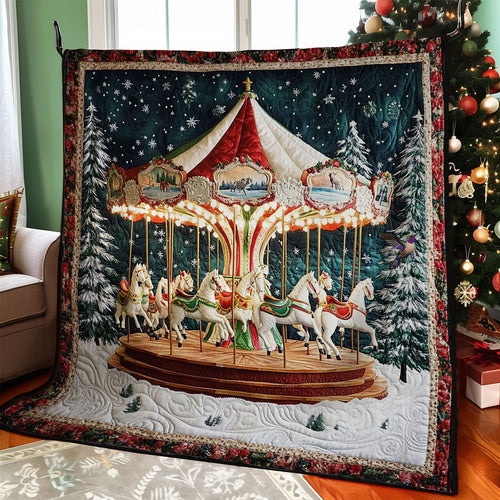 Christmas Carousel WY0312032CL Quilt