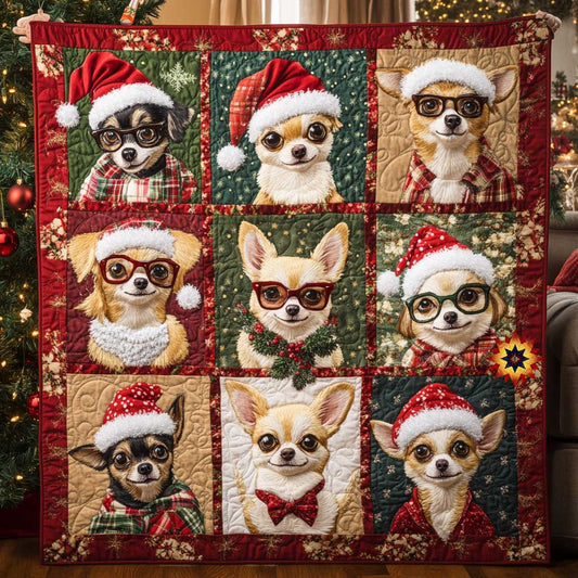 Holiday Cheer Chihuahua WN0711010CL Quilt