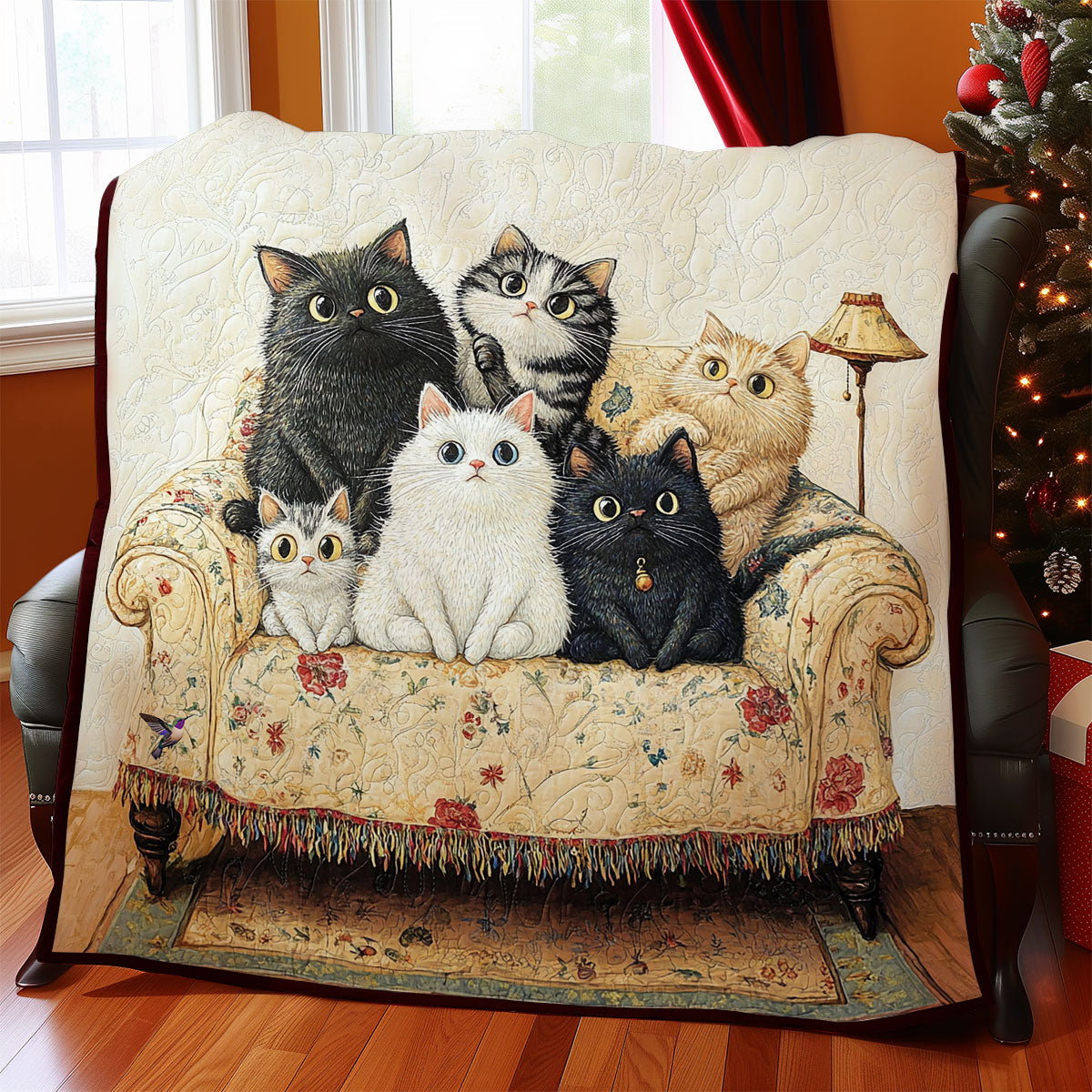 Family Of Cat WY3110025CL Quilt