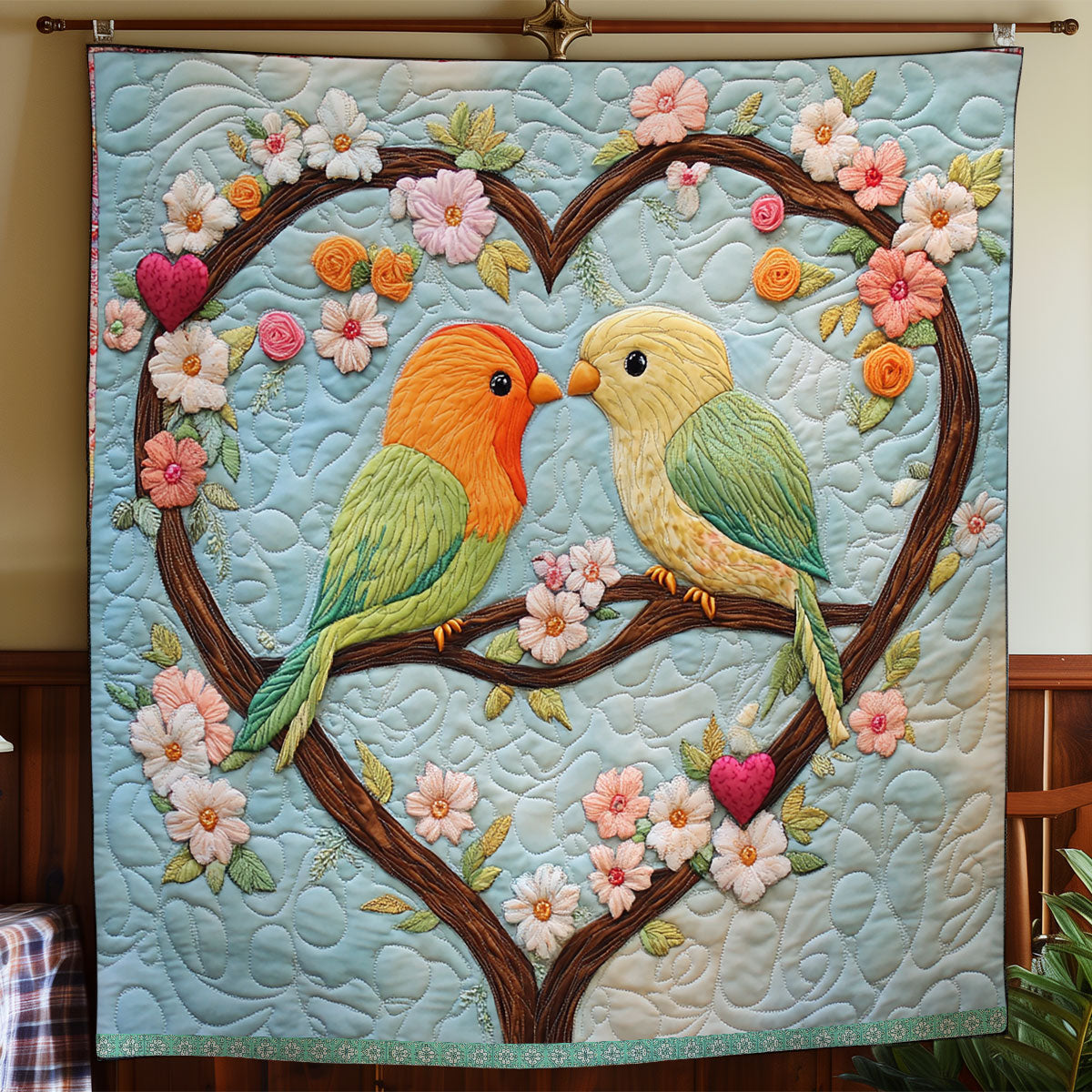Couple Bird WX1612015CL Quilt