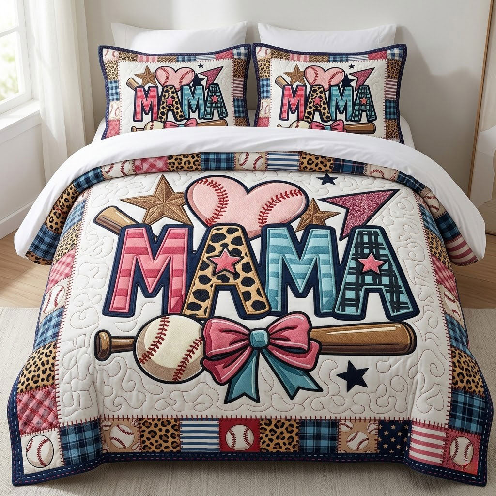 Baseball Mom Heart WN0304007CL Duvet Cover Set
