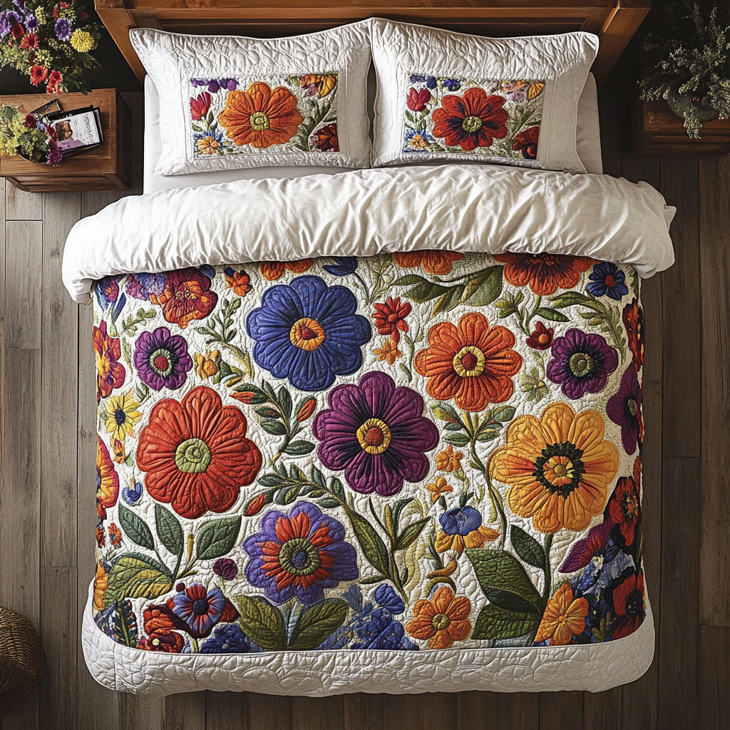 Rainbow Flower Garden WY13020105CL Duvet Cover Set