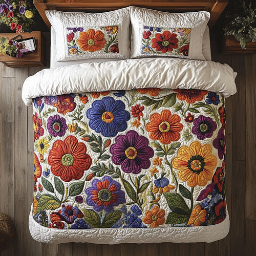 Rainbow Flower Garden WY13020105CL Duvet Cover Set