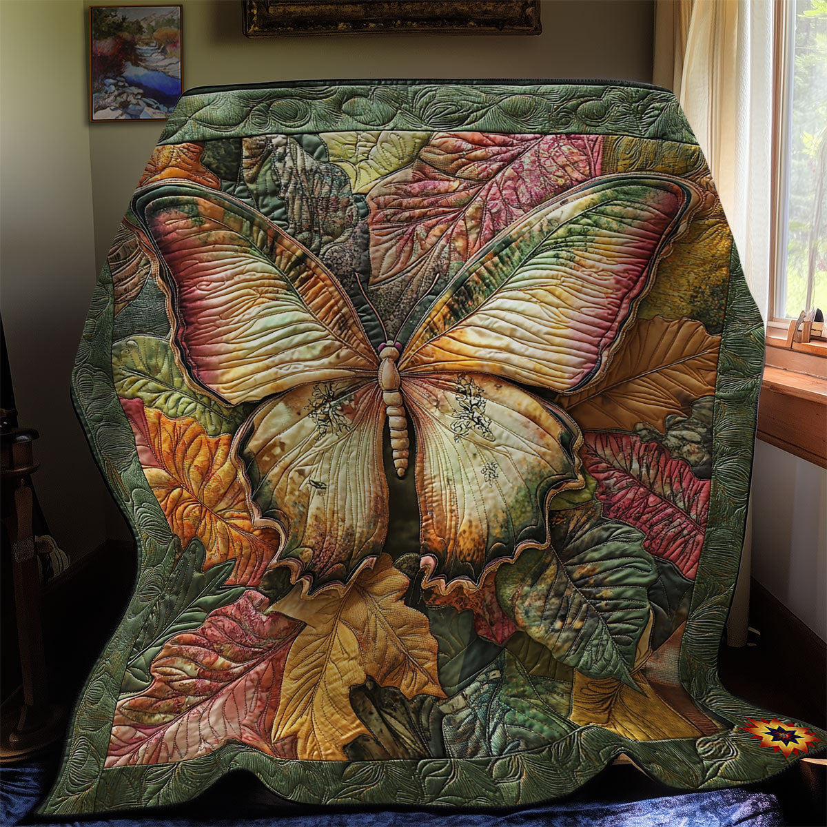 Leaves Butterfly WY1511020CL Quilt