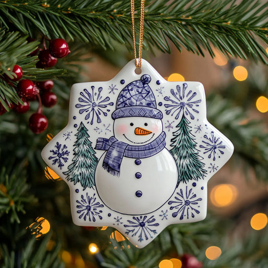 Snowman Christmas Star WN1510078CL Christmas Ornament