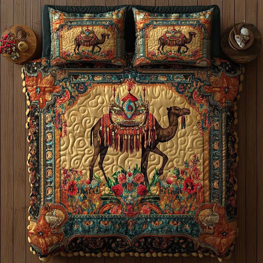 Flower Camel WY1001045CL Duvet Cover Set