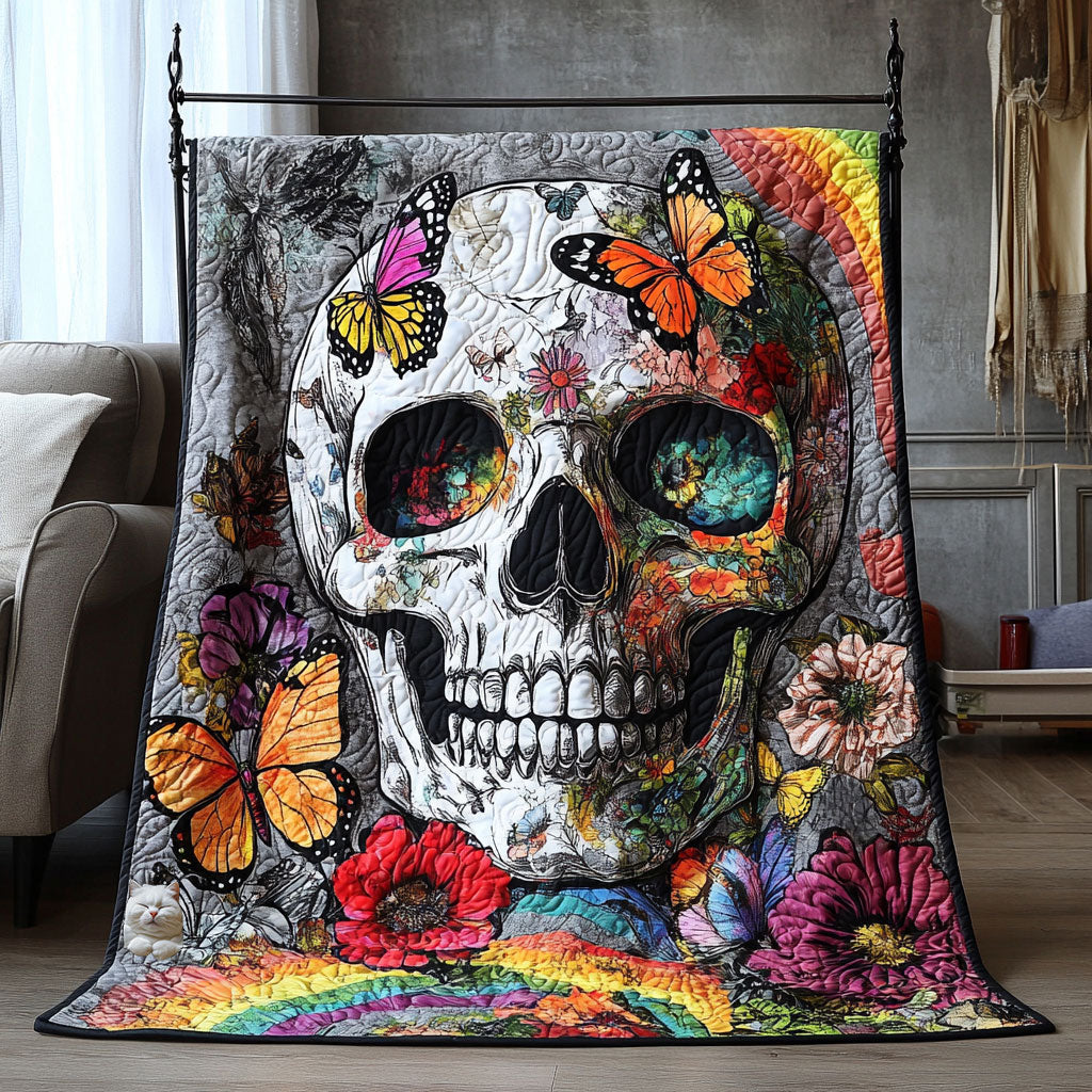 Flower Skull WU2610017CL Quilt