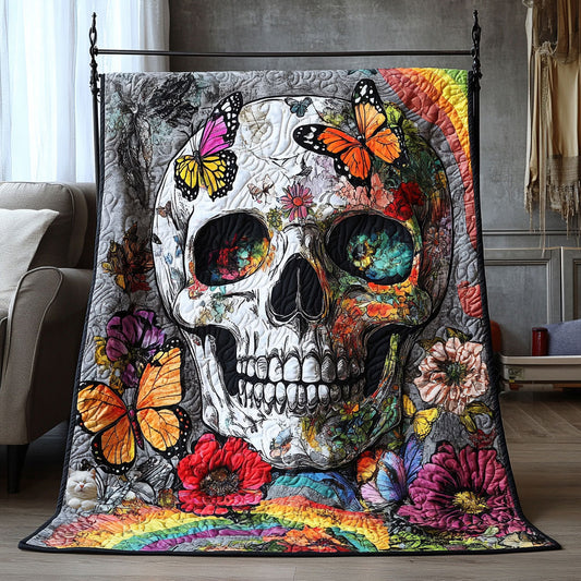 Flower Skull WU2610017CL Quilt